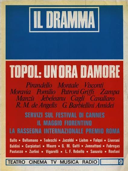 Il Dramma - Anno 45 N/9 Giugno 1969 - copertina