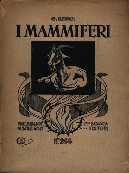 I Mammiferi - G. Sergi - copertina