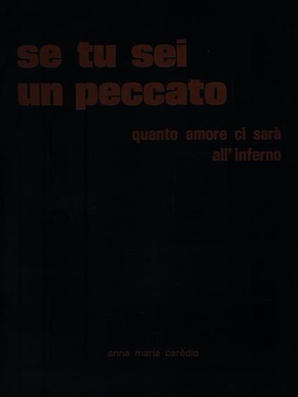 Se tu sei un peccato - Anna Maria Caredio - copertina