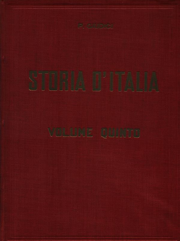 Storia d'Italia. Volume Quinto
