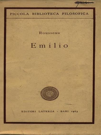 Emilio - Jean-Jacques Rousseau - copertina