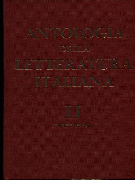 Antologia della letteratura italiana vol. II parte prima - copertina