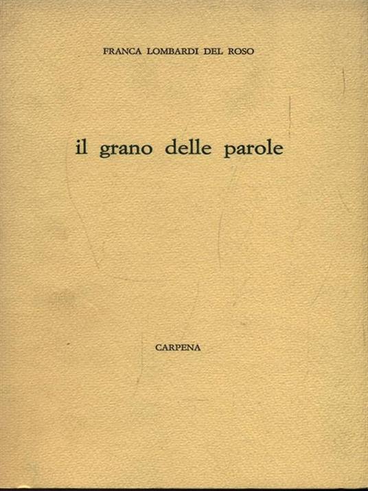 Il grano delle parole - copertina