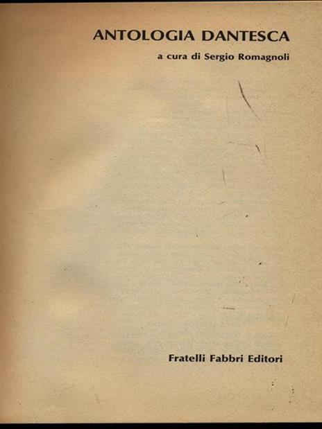 L' antologia dantesca - Sergio Romagnoli - copertina