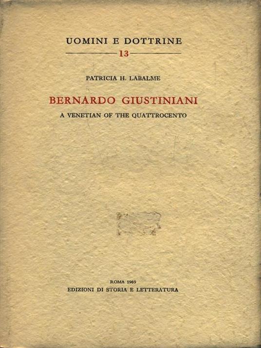 Bernardo Giustiniani - copertina