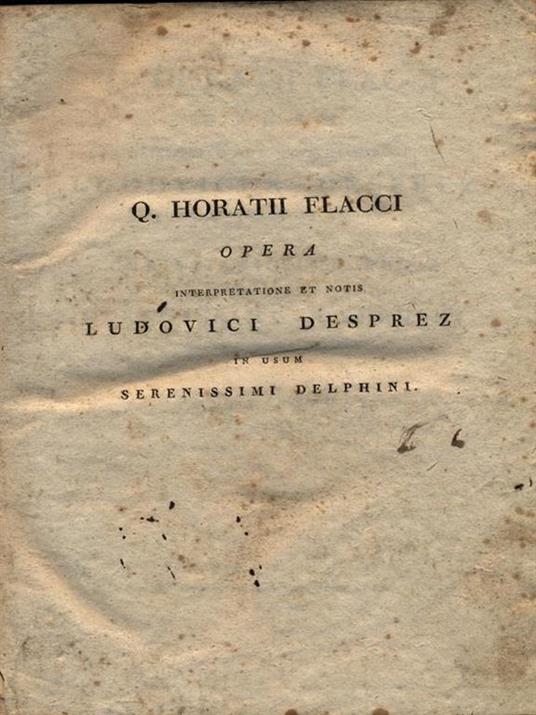 Opera tomo I - Q. Flacco Orazio - copertina