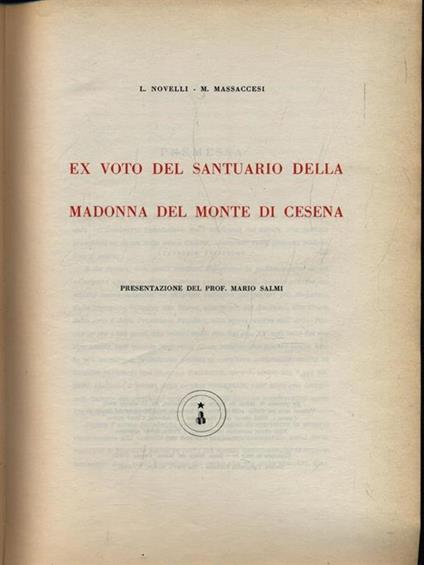 Ex voto del Santuario della Madonna del Monte di Cesena - Luca Novelli - copertina