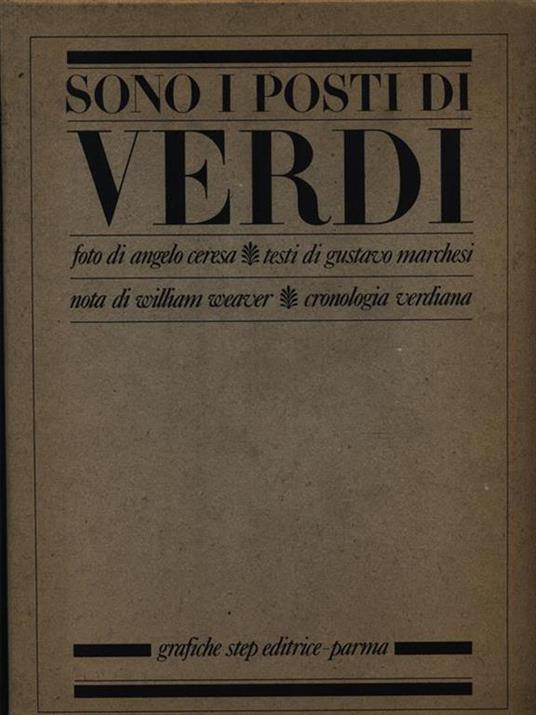 Sono i posti di Verdi - Angelo Ceresa - copertina