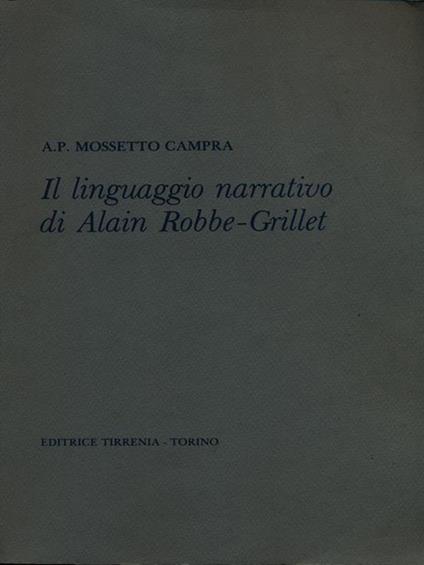 Il linguaggio narrativo di alain Robbe-Grillet - copertina