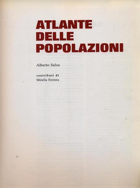 Atlante delle popolazioni - Alberto Salza - copertina