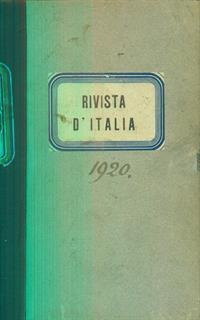 Rivista d'Italia. annata completa 1920 - 2