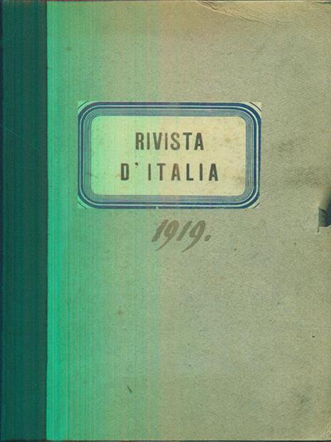 Rivista d'italia. annata completa 1919 - copertina