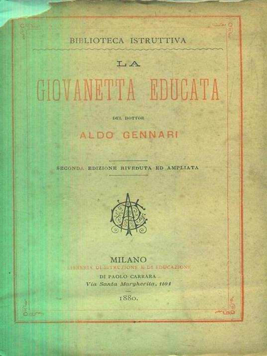 La giovanetta educata - Aldo Gennari - copertina