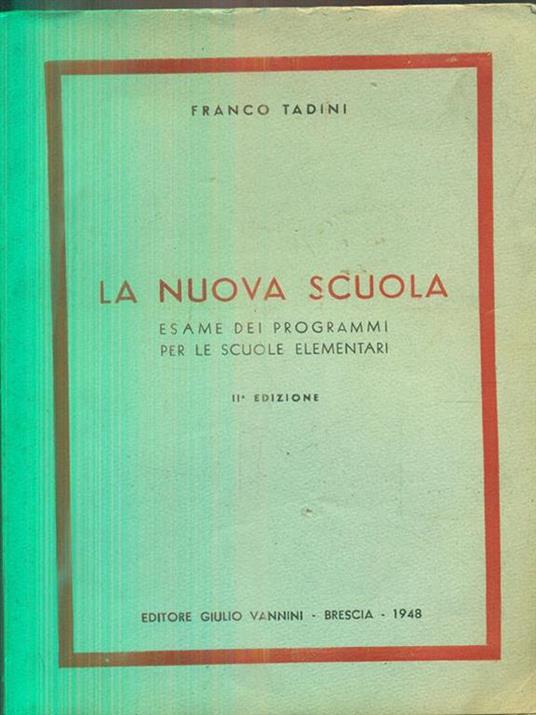 La nuova scuola - Franco Tadini - copertina