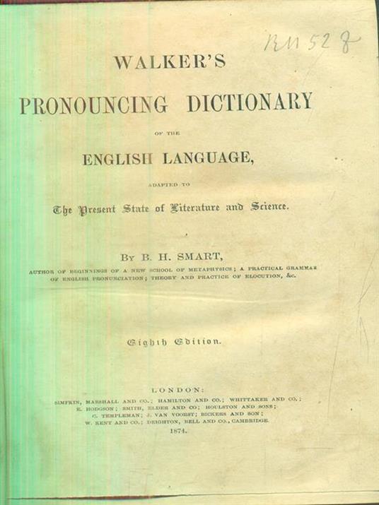 walker's pronouncing dictionary of the english language - 3