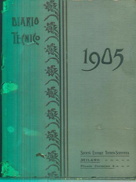 Diario tecnico 1905 - copertina