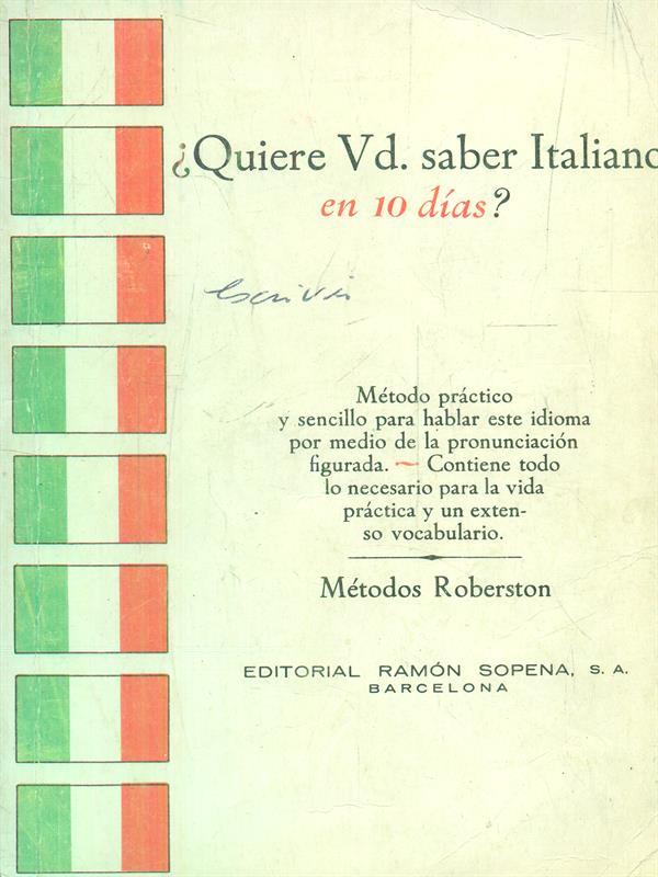 Metodos roberston Quiere usted saber italiano en diez dias?