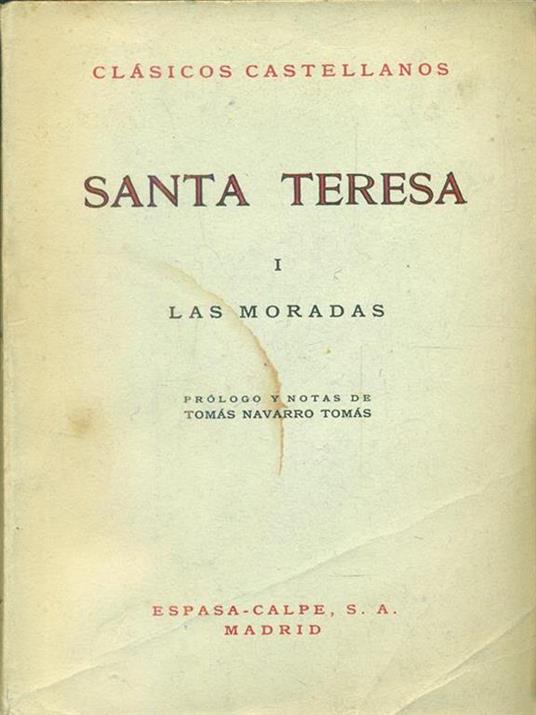 Santa Teresa I Las moradas - copertina