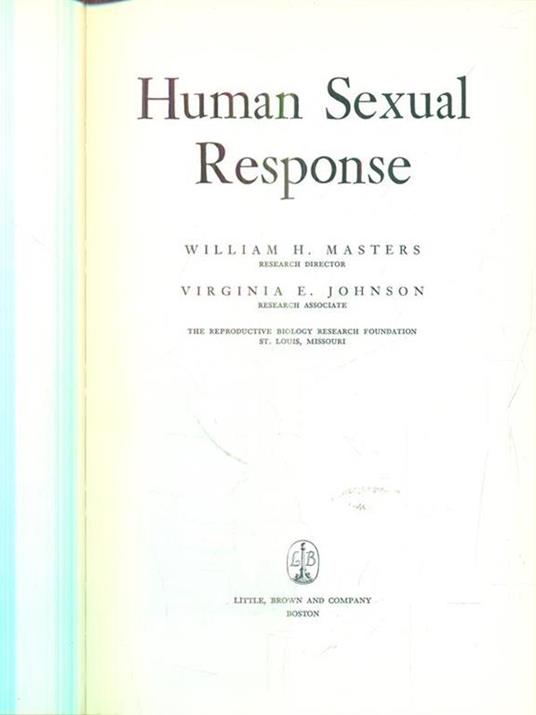 Human sexual response - Edgar Lee Masters - copertina