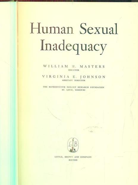 Human Sexual Inadequacy - Edgar Lee Masters - copertina