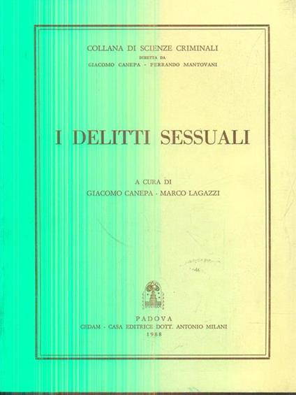 I delitti sessuali - F. Loddo Canepa - copertina