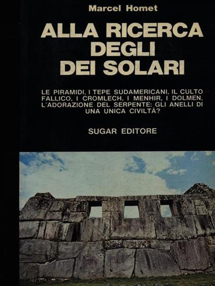 Alla ricerca dei solari - Marcel Homet - copertina