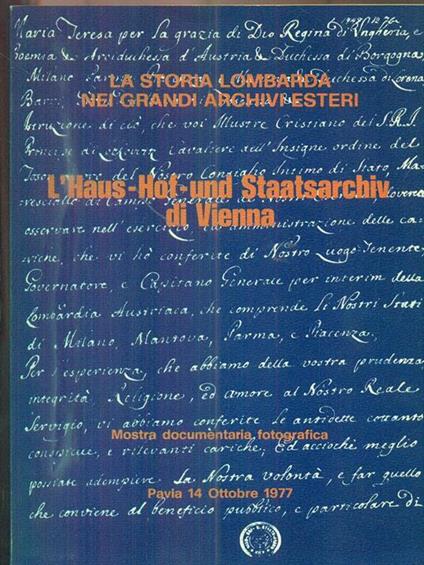 L' Haus-Hof- und Staatsarchiv di Vienna - copertina