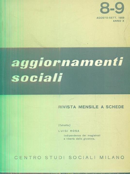 Aggiornamenti sociali 8-9 agosto -sett 1959 -estratto - copertina