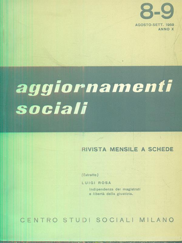 Aggiornamenti sociali 8-9 agosto -sett 1959 -estratto