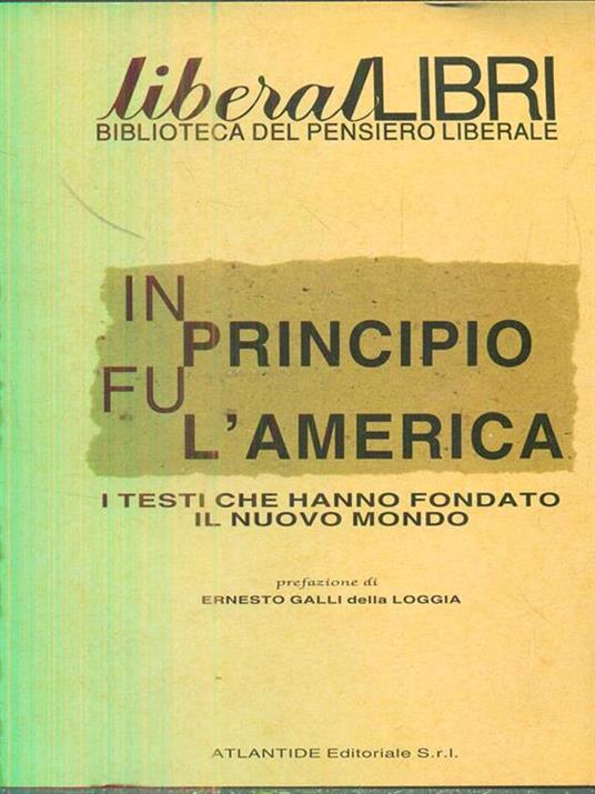 In principio fu l'America - copertina