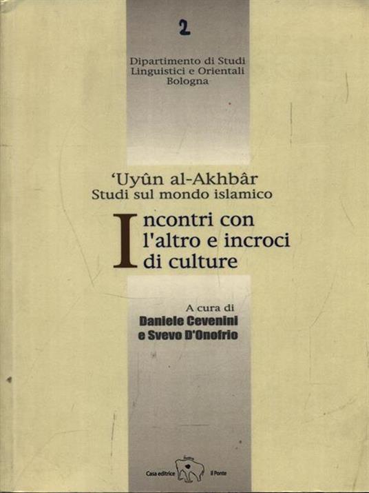 Incontri con l'altro e incroci di culture - copertina