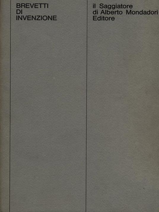 Brevetti di invenzione - copertina