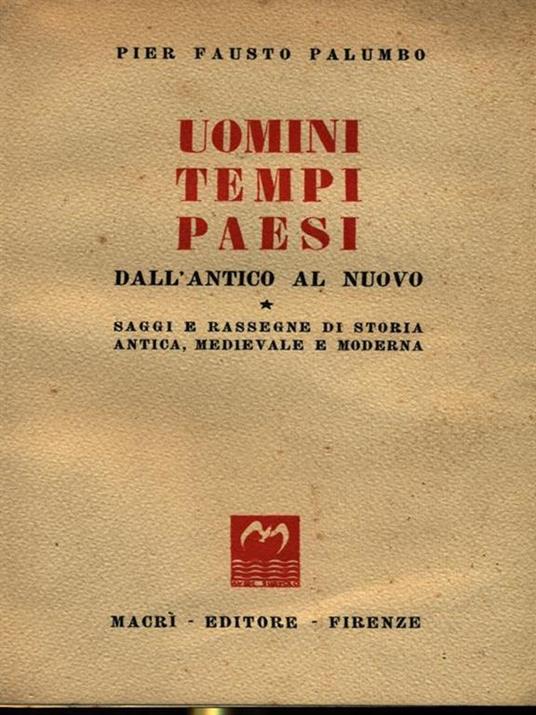 Uomini tempi paesi - P. Fausto Palumbo - copertina