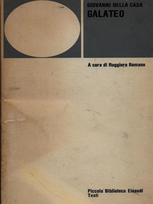 Galateo - Giovanni Della Casa - copertina