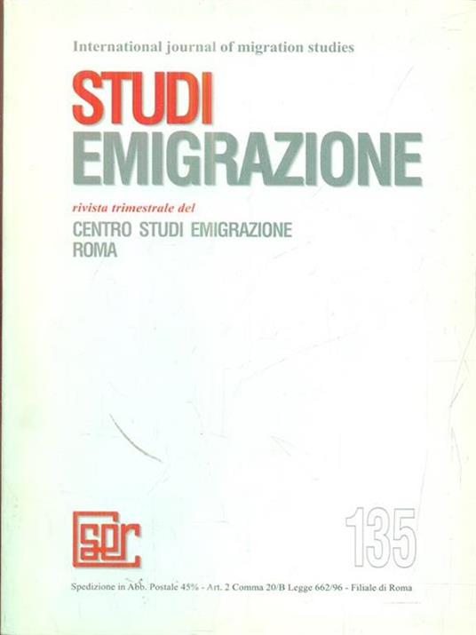 Studi emigrazione 135 / 1999 - copertina