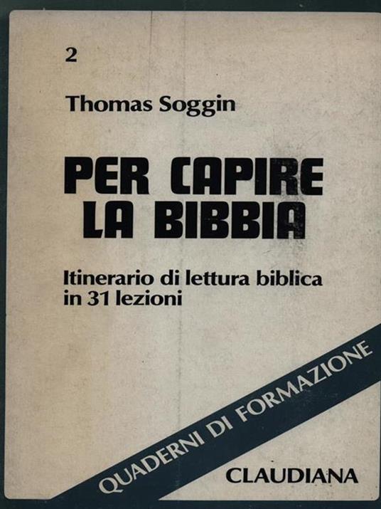 Per capire la Bibbia - Thomas Soggin - copertina