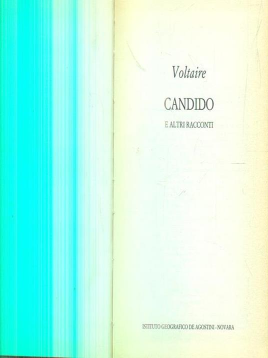 Candido - Voltaire - copertina