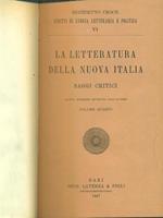 La letteratura della nuova italia saggi critici vol quarto