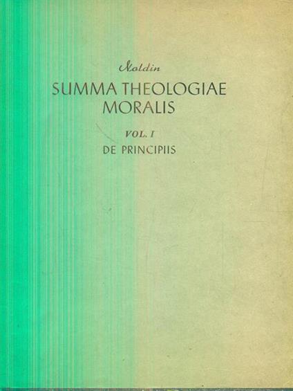 Summa theologiae moralis vol I De Principiis - Hieronymus Noldin - copertina