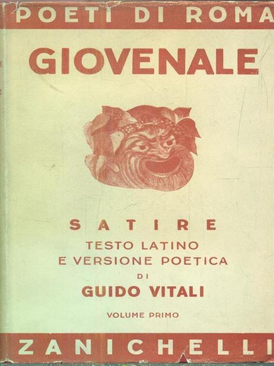 Satire I - D. Giunio Giovenale - copertina