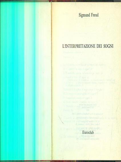 L' interpretazione dei sogni - Sigmund Freud - copertina