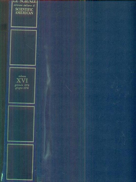 Le scienze volume XVI Gennaio 1976 giugno 1976 - copertina