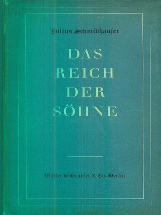 Das reich der sohne - Julius Schmidhauser - copertina