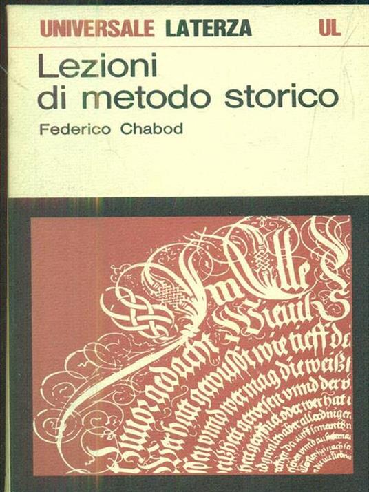 Lezioni di metodo storico - Federico Chabod - copertina