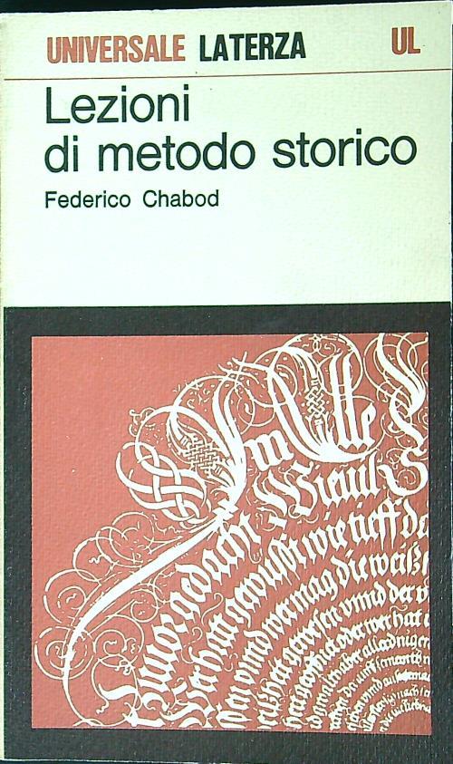 Lezioni di metodo storico
