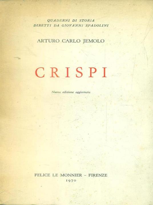 Crispi - Arturo Carlo Jemolo - copertina