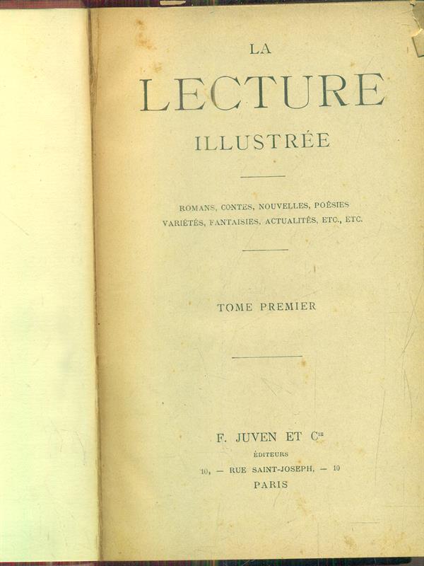 La lecture illustree tome premier