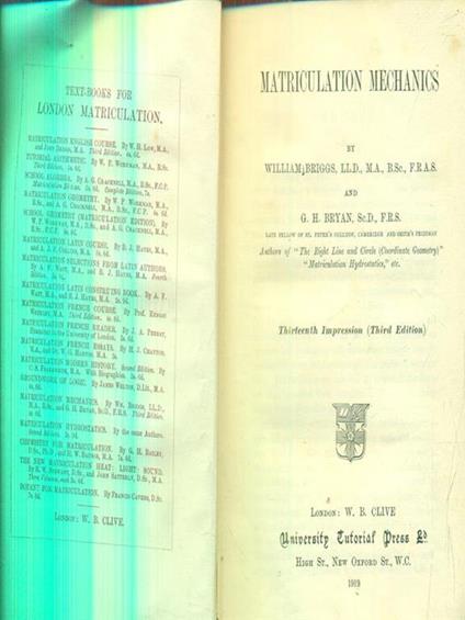 Matriculation Mechanics - copertina