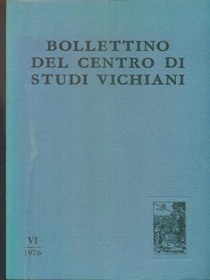 Bollettino del Centro di Studi Vichiani VI - 1976 - copertina