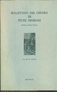 Bollettino del centro di studi vichiani Anni XIV-XV 1984-1985 - 6